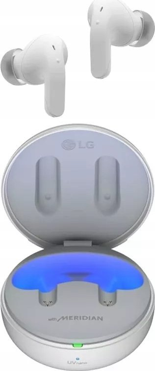 Kufje pa tela LG TONE Free DT80Q, me mbytje zhurmash (ANC), Bluetooth, ngjyrë e bardhë