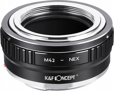 Adapter lente K&amp;F Concept KF06.305, M42 në Sony E NEX, i zi