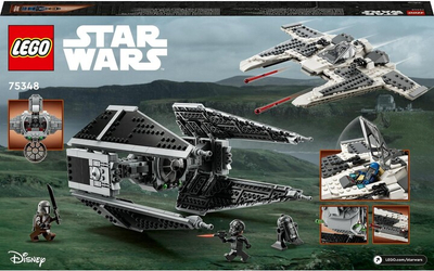 Set LEGO® Star Wars™ 75348 Mandalorian Fang-class fighter versus TIE Interceptor