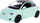 Lodër makinë Fiat 500E 1:28, pull back, dyer që hapen, ngjyrë pasteli