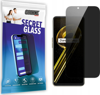 Xham mbrojtës privatësie Grizz SecretGlass për Realme 9 4G, ekran i plotë, qeramik, transparent