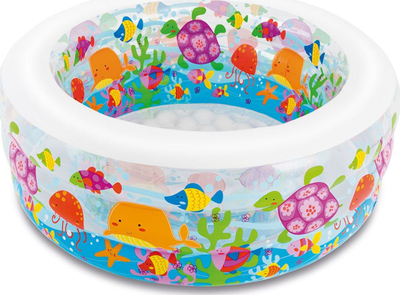 Pishinë me fryrje Intex Aquarium 60\" x 22\", për të rritur dhe kalamaj, shumëngjyrëshe