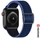 Rrip dore Swissten për Apple Watch, 38/40/41 mm, najlon, blu vjollcë