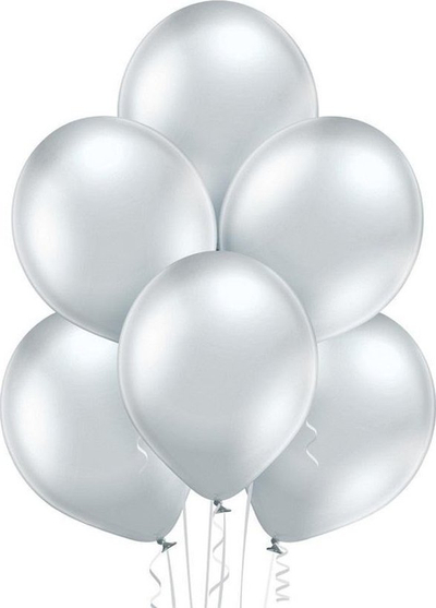 Ballona Belbal Glossy Silver, 13cm, 100 copë, argjendtë me shkëlqim