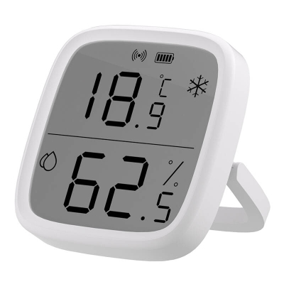 Sensor temperature dhe lagështie Sonoff SNZB-02D, ZigBee, ekran LCD, i bardhë