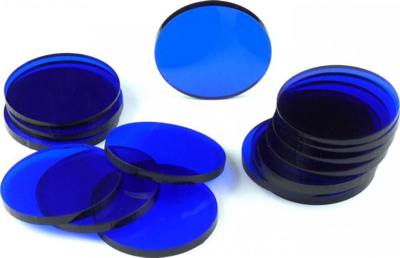 Set disqesh akrilike të rrumbullakta për lojra Crafters, 30 mm, transparente