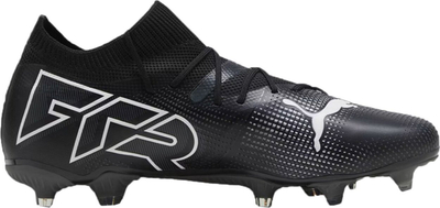 Këpucë futbolli Puma Future 7 Match FG AG për çuna, me qafa elastike, të zeza
