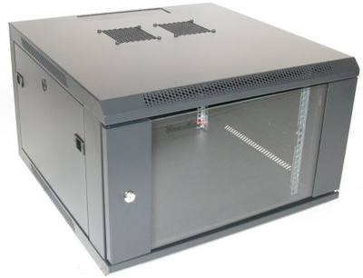 Kabinet rrjeti muror XtendLan 6U, 600x600 mm, derë xhami, gri