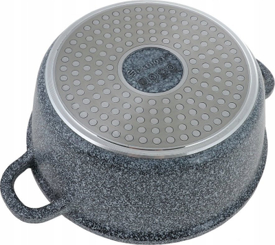 Tenxhere mermeri Tigani Marble Pot 18cm, 1.6L, për induksion, gri