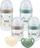 Set biberonash me qetësues NUK For Nature Perfect Start, 4 x biberona 150 ml dhe 260 ml, 2 x qetësues silikoni, multingjyrëshe