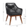 Karrige alumini Myrtia me litar gri & këmbë arre 62×63×90 cm (HM5549.01), gri