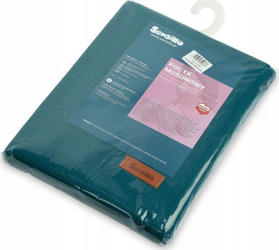 Batanije për beba Sensillo Ocean Blanket, pambuk 100%, 75 x 100 cm, blu