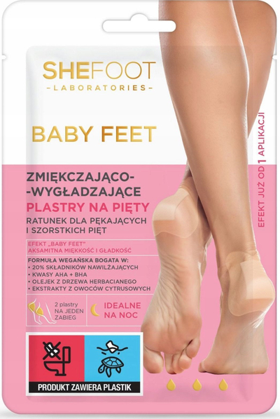 Plastër për thembra Shefoot Baby Feet, për zbutje dhe lëmim, 2 copë, rozë
