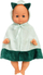 Kukull për banjo David Bath Time Doll, 36 cm, me pelerinë, jeshile