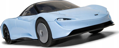 Модел на машина Airfix Quickbuild McLaren Speedtail, 37 делови, пластика Snap Together, светло сина со црни делови