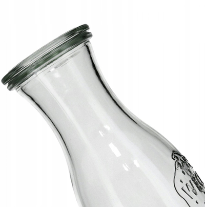 Set shishe qelqi Weck Saftflasche, 530 ml, me kapak dhe kapëse, 6 copë