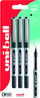 Stilolaps me bojë t’lëngshme Uni-ball Eye Micro UB-150, majë 0.5mm, vijë 0.3mm, i zi, set me 3 copë