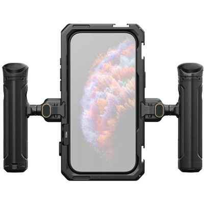 Kafaz mbajtës SmallRig 5540 Mobile Dual Handheld Kit për iPhone 17 Pro, me dorezë të dyfishtë, i zi