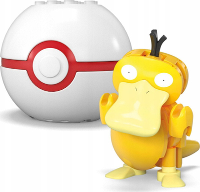 Set ndërtesash Mega Pokemon Poke Ball Collection Bulbasaur dhe Psyduck, 63 pjesë, 6+ vjeç, multingjyrëshe