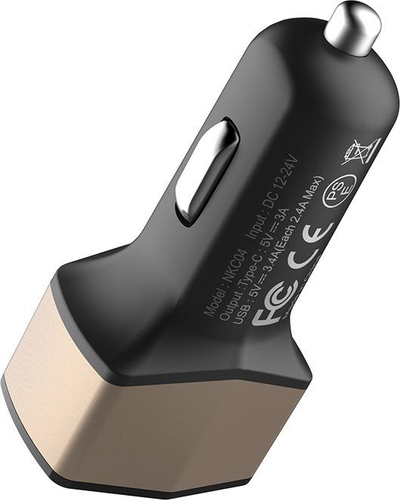 Полнач за автомобил Nillkin Celerity Charger, 2x USB A 1x USB C, 6.4A, црн