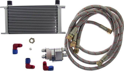 Set ftohës vaji D1Spec Oil Cooler Kit 19 rreshta, me zhvendosje filtri, universal