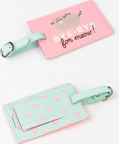 Set udhëtimi Pusheen Foodie, mbajtëse pasaporte, etiketë bagazhi, maskë sysh, shumëngjyrësh