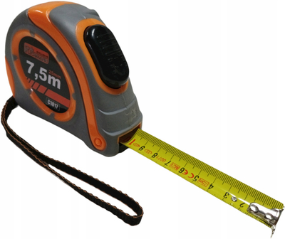 Metër Corona C1017, 7.5m, auto-stop, gri me portokalli