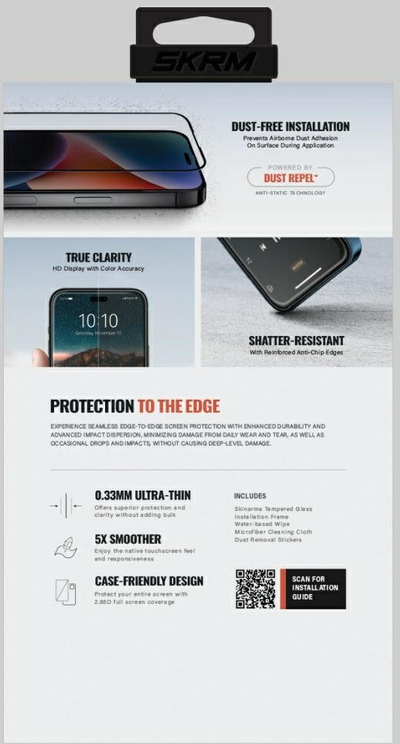Xham mbrojtës Skinarma True Clear për iPhone 17 Pro, tempered glass, i tejdukshëm