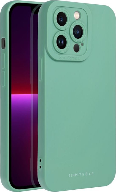 Këllëf telefoni Roar Luna për iPhone 13 Pro Max, silikon, jeshil