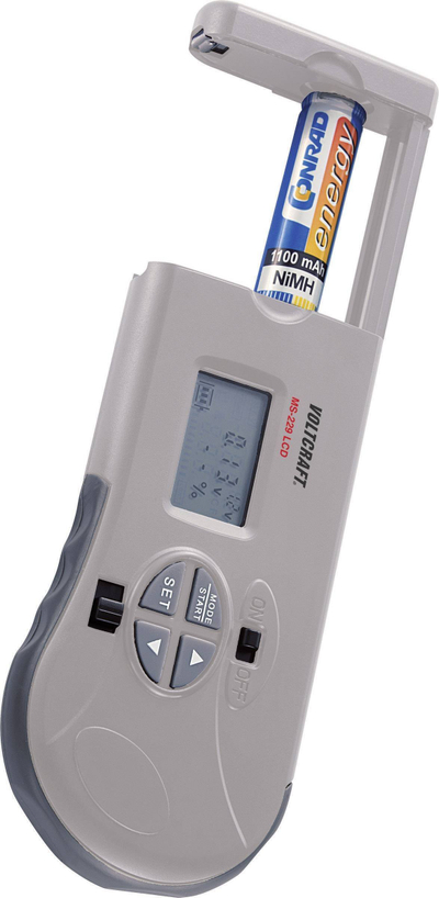 Testues baterish Voltcraft MS-229 LCD, 1.2V deri 12V, ekran LCD, gri