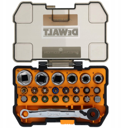 Set i veglave DeWalt McLaren DT70906-QZ, 24 pjesë, me çelës me zhugë