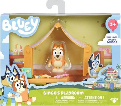 Set lojërash Tm Toys Bluey Playroom Set, figurine Bingo, shumëaksesorësh, shumëngjyrësh