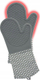 Doreza furre Wenko Oven Gloves, silikon, set 2 copë, gri me pika të bardha