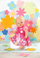 Fustan për kukull Baby Born Dress Flowers, 43cm, me lepurush e lule, rozë shumëngjyrëshe