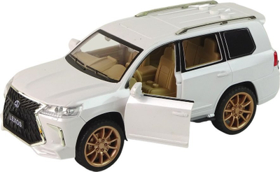 Makine lodër off road Leantoys Lexos 1:14, dritë edhe tinguj, mekanizëm inercial, e bardhë