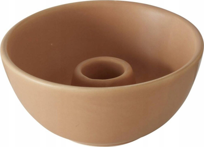 Mbajtëse qiriri Boltze Franyo, qeramikë, Ø10cm, bezhë