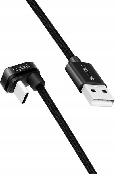 Kabllo USB LogiLink CU0195, USB A në USB C, 3m, e zezë