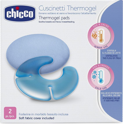 Shtresa për ushqyerje me gji Chicco 804300, të kaltra, 2 copë
