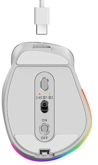 Maus pa kabllo Genius Ergo 9000S Pro, 2400 DPI, ergonomik, i bardhë kafe
