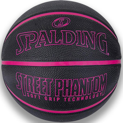 Top basketbolli Spalding Street Phantom 84385Z, për jashtë, i zi me rozë