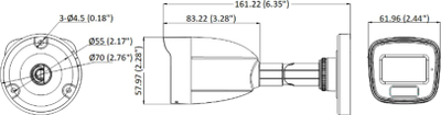 Kamerë sigurie HiLook TVICAM-B5M-20DL, 5MP, 2.8mm, e bardhë