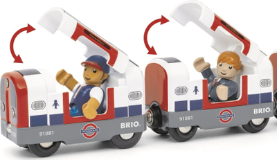 Сет возови Брио Trains of the World London Underground, со светло и звук, бело и црвено
