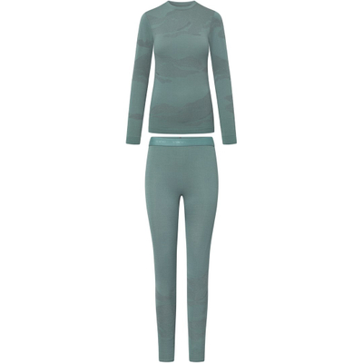 Set të brendshme termoaktive për gra Viking Gasher Merino Lady, lesh merino, antibakterial, gri