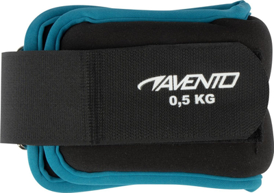 Pesha për kyç Avento Wrist &amp; Ankle, 0.5 kg copa, neopren, të zeza me blu