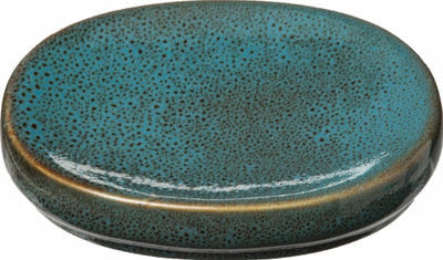 Sapunierë 5Five Green Harmony, ovale, 14 x 10.5 x 3.5 cm, jeshile