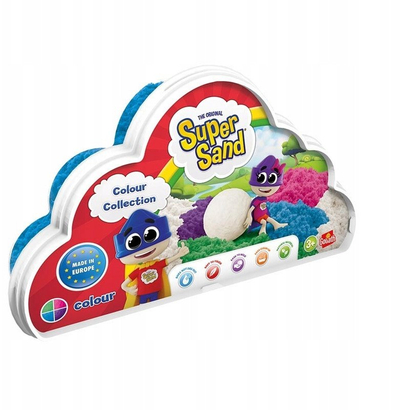 Set kreativ me rërë Goliath Super Sand Colour, për kalamaj 3+, shumëngjyrësh