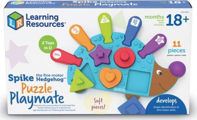 Lodër edukative Learning Resources Spike the Fine Motor Hedgehog, puzzle për forma, 11 pjesë, shumëngjyrëshe