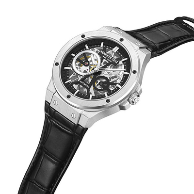 Orë për meshkuj Kenneth Cole Automatic Skeleton KCWGE0033505, e zezë
