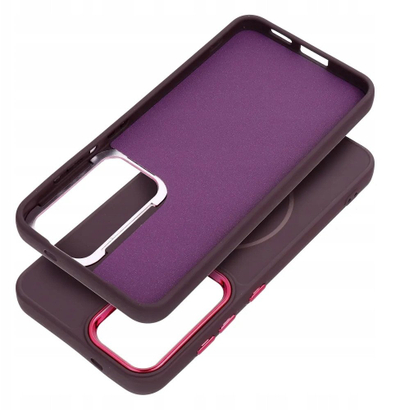 Mbulesë telefoni OEM FRAME MAG Cover për Samsung Galaxy S25 FE, kompatibël me MagSafe, vjollcë