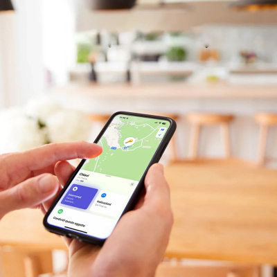 Gjurmues aksesor SBS Track My Circle, Apple Find My, IP65, i bardhë